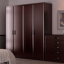 Double leaf furniture full solid wood wardrobe clothes cabinet modern simple large wardrobe bedroom whole wardrobe combination