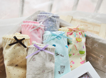 Comfort - fit - all cotton large - code female underwear 200 pounds printed lady pants plus large - size fat - person version middle triangle