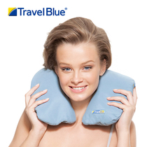 British TravelBlue Blue Brigade U-shaped Pillow Pillow U-shaped Pillow Pillow with Inflatable Pillow Outdoor Travel Pillow