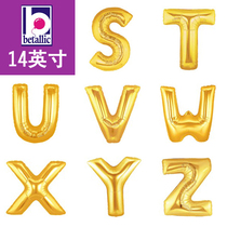 14 inch gold letter balloon B card party event room decoration supplies about 35cm