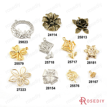 DIY Ornament Accessories Copper Accessories Bronze Pendant Pendant Pendant Solid Flower Rose 24114