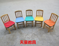 Tianxing kindergarten small chair childrens chair color board stool solid wood learning chair baby back chair