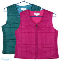 Cotton horse clip womens solid color autumn and winter models wear mom cotton vest cotton waistcoat middle-aged cotton vest clearance sale