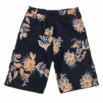 Mens swimming trunks beach pants with lining drawstring five points in the long fashion plus fat plus holiday beach