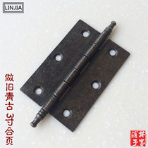 American old green ancient crown head 3 inch hinge cabinet door furniture hinge iron wooden box imitation Classical Furniture accessories