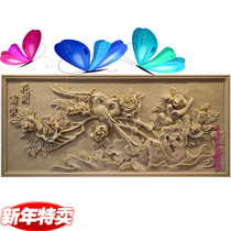 Sandstone relief mural background wall promotion Chinese sandstone living room porch decoration Peony Picture customized flowers blossom rich