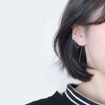 925 pure silver earline female temperament Korean personality 100 hitch-length fluke earrings earrings earrings with net red concots
