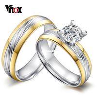 Big CZ Engagement Ring for Women   Men Stainless Steel