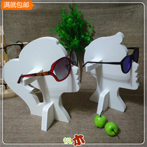 White beautiful glasses display frame Sunglasses display head mold props Men and womens head shape glasses shop decoration trend products