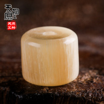 Natural Goat Horn Barrel Pearl Core Material Goat Horned Waist Bead Top Pearl Moon diamond Bodhi Buddha Pearl Pearl Buddha Pearl Accessories S