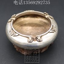 Antique pure copper copper pure copper frog bat bronze frog bat ashtray bronze object bronze ornaments pure copper frog bat ashtray