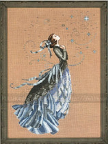 Cross-stitch electronic figure redraw source file-MD88-The stargazer looking at the stars