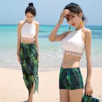 Han Chao couple Beach resort bikini three-piece large chest hot spring dress thin fresh small fragrance swimsuit
