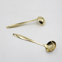  Pure copper hot pot soup spoon soup spoon Copper colander Copper tableware Copper spoon hot pot special soup spoon colander Copper hot pot spoon