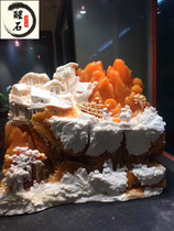 Golden Jelly Stone Boutique Grand Pendulum Pieces Panasonic Elegant Natural Craftsmans Home Works Shoushan Stone Carved Landscape Home Swing