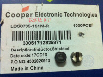 LDS0705-151M-R 150UH 649MA 7 8X7X5MM COOPER MANUFACTURER PATCH POWER INDUCTOR