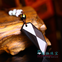 Yao Can ice color obsidian wolf tooth pendant Obsidian pendant Men and women lovers birthday gift mascot