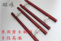 Chinese solid wood glass moving push pull large door handle stainless steel hardware anti-theft indoor bedroom KTV handle