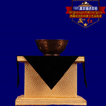 Saihong Tibetan hand-carved flower flower pattern old copper bowl herdsmen buy old objects ornaments