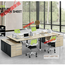 Staff Desk Brief Modern Multiperson Desk Chair Composition 2 4 6 People Company Screen Partition cassette