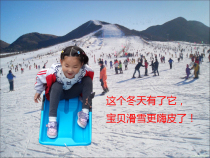 shi ban mu 75cm with brake and handle children snowboarding skate sledge ski boat