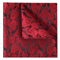 IFSOONG Mens Fashion Business Wedding Suit Pocket Towels Red Towel Handkerchief Box Dress
