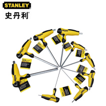 Stanley 94-343-23 imported alloy steel metric flat head T-type Allen key six-way wrench