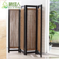 Rattan beauty fashion screen Rattan screen Rattan woven screen Entrance screen screen partition hemp rope woven partition TD