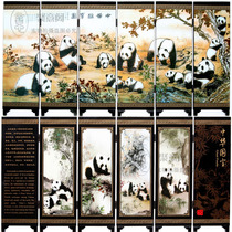  Paint painting screen Home decoration decoration Festival foreign affairs business abroad to send foreign gifts Chinese national treasure map