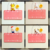 Sweet sleep baby room door number listed creative European home decoration wooden personality wall hanging blank can be customized