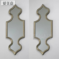 European living room background wall decorative mirror wall hanging mirror bedside mirror porch mirror corridor dining side mirror wall decoration hanging mirror custom
