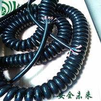 Oversized spiral telescopic wire PU jacket resistant to stretch 10 Core 1 squared spring wire slingshot wire