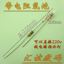 Neon light neon bubble warning light plus resistance 220V LED 5 * 12MM neon bulb with resistance