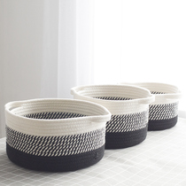 Meiman Nordic cotton basket finishing box Toy snack clothing storage frame Marina dirty clothes basket Woven storage basket