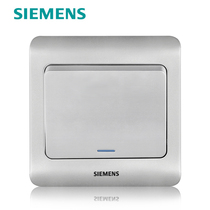 Siemens color silver switch panel Siemens switch socket panel one open double control switch with fluorescence