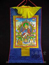 Black Gold Color Printed Tangka Painting 85 * 63cm Tibet woven brocade Art Buddha paintings CUHK Hung Painting Decoration Painting