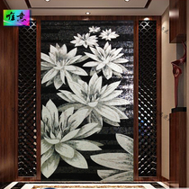 Lotus Ice Jade Porcelain Jade Crystal Mosaic Fine Cut Painting Jigsaw Puzzle Living Room Gangguan Art Background Wall Decoration Painting