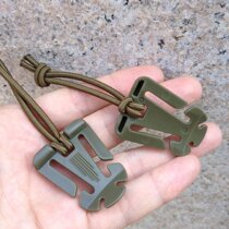 New triangular paragraph ITW with elastic rope hanging buckle 1 inch webbing finishing fixed buckle roll wire clamp