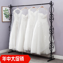 European Wrought iron wedding rack Wedding photo studio display rack Wedding shop high-end shelf Floor-to-ceiling Cheongsam dress hanger