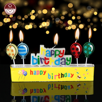 Creative childrens birthday candle letter balloon candle Birthday cake party candle Daquan Baby year-old candle