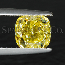 GIA certified 1 04 carat FVY yellow diamond colored diamond bare stone non-fluorescent custom ring (pendant) has been issued