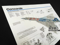 French Concorde Concorde (Model A) Supersonic Passenger Aircraft Structure Drawing Core Poster Decorative Painting