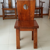 Solid wood dining chair Home Jane about modern white backrest All elm wood chairs Stool Hotel Dining Table And Chairs