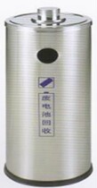Hotel waste battery bucket stainless steel round trash bin Peel bucket mobile phone battery storage bin large