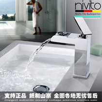 nivito Bathroom full copper basin faucet Single hole washbasin basin basin basin faucet Waterfall faucet