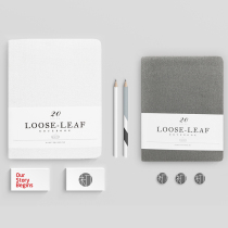 Starter plain hard face loose leaf book Simple business Korean notebook stationery diary book B5 A5