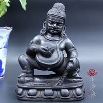 Black God of Wealth five surnames God of Wealth King Kong Immobile Buddha partial wealth windfall Tibetan Tantric Buddha statue Nepal Stone sculpture 18