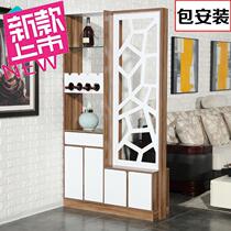 Nordic entrance entrance partition cabinet Simple modern double-sided wine cabinet screen shoe cabinet carved entrance foyer decoration cabinet