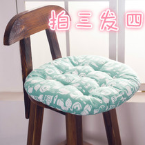 Cotton linen tatami round cushion office chair cushion thick cloth art student bench rattan chair cushion