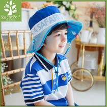 Spring and summer childrens breathable mesh visor hat Boy girl sunscreen fisherman hat Baby basin hat 2-3-6 years old 8